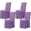 ECHOO Housse De Chaise De Salle à Manger Extensible Universelle Avec Jupe, Protecteur De Meubles Amovible Lavable Pour Accueil Cérémonie Banquet Fête De Mariage (4 Pièces, Lavande) 2 ECHOO Housse De Chaise De Salle à Manger Extensible Universelle Avec Jupe, Protecteur De Meubles Amovible Lavable Pour Accueil Cérémonie Banquet Fête De Mariage (4 Pièces, Lavande) -banc et tabouret Soldes Boutique 67883830 1