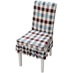 CSPARKV Housse De Chaise Imprimé Jupe Housse De Siège Hôtel Table à Manger Housse De Chaise Siamois élastique Antifouling Maison Mode Jupe à Carreaux + Corde à Nouer 11 CSPARKV Housse De Chaise Imprimé Jupe Housse De Siège Hôtel Table à Manger Housse De Chaise Siamois élastique Antifouling Maison Mode Jupe à Carreaux + Corde à Nouer -banc et tabouret Soldes Boutique 67895721 5