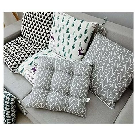 YOOUYIDA Lot De 1 Coussin De Chaise Avec Dossier Coussins De Siège De Chaise Pour Chaises De Cuisine, Jardin, Salle à Manger - Pas De Chaise 40cm*40cm (F) 5 YOOUYIDA Lot De 1 Coussin De Chaise Avec Dossier Coussins De Siège De Chaise Pour Chaises De Cuisine, Jardin, Salle à Manger - Pas De Chaise 40cm*40cm (F) – Image 3