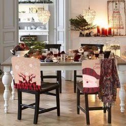 YIENJAOY AGILITY Housse De Chaise Noël 2 Pcs Housses De Chaise De Salle à Manger Décoration Pour Salle à Manger Dîner Xmas Couverture De Chaise Décoration Chaise Pour Noël, Banquet, Décoration De Cuisine 10 YIENJAOY AGILITY Housse De Chaise Noël 2 Pcs Housses De Chaise De Salle à Manger Décoration Pour Salle à Manger Dîner Xmas Couverture De Chaise Décoration Chaise Pour Noël, Banquet, Décoration De Cuisine -banc et tabouret Soldes Boutique 67904292 4