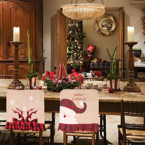 YIENJAOY AGILITY Housse De Chaise Noël 2 Pcs Housses De Chaise De Salle à Manger Décoration Pour Salle à Manger Dîner Xmas Couverture De Chaise Décoration Chaise Pour Noël, Banquet, Décoration De Cuisine 7 YIENJAOY AGILITY Housse De Chaise Noël 2 Pcs Housses De Chaise De Salle à Manger Décoration Pour Salle à Manger Dîner Xmas Couverture De Chaise Décoration Chaise Pour Noël, Banquet, Décoration De Cuisine – Image 5