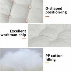 ENLENK Rond Coussin De Chaise Galette De Chaise Pour Maison Bureau Jardin Coussin Decoratif Pour Terrasse Tatami Siège Intérieur Extérieur, Beige 40 * 40cm 10 ENLENK Rond Coussin De Chaise Galette De Chaise Pour Maison Bureau Jardin Coussin Decoratif Pour Terrasse Tatami Siège Intérieur Extérieur, Beige 40 * 40cm -banc et tabouret Soldes Boutique 67907764 4