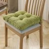 ILOVEMILAN Coussin De Chaise D'extérieur à Lacets 43,2 X 43,2 Cm Coussin De Siège Carré Tufté Oreiller De Terrasse Pour Bureau, Canapé, Salle à Manger, Cuisine, Vert