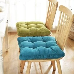 ILOVEMILAN Coussin De Chaise D'extérieur à Lacets 43,2 X 43,2 Cm Coussin De Siège Carré Tufté Oreiller De Terrasse Pour Bureau, Canapé, Salle à Manger, Cuisine, Vert -banc et tabouret Soldes Boutique 67938881 4