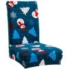 CSPARKV Housse De Chaise élastique Housse De Chaise Famille Housse De Chaise Intégrée Housse De Chaise De Salle à Manger Simple Et Moderne Housse De Tabouret De Noël Merry Christmas-Bleu Tout-en-un (lot De 2) -banc et tabouret Soldes Boutique 67957604 1