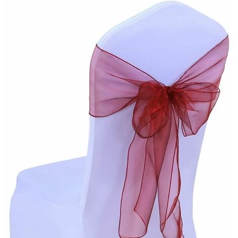 Mobilier D'intérieur 25pc Rubans En Organza Housse De Chaise Nœuds Rubans Nœuds De Mariage Décoration De Ceremonie Fête événement Anniversaire 17 X 275cm 22 Colours(Non Inclure Les Housses De Chaise)--Bourgogne LangRay 3 Mobilier D'intérieur 25pc Rubans En Organza Housse De Chaise Nœuds Rubans Nœuds De Mariage Décoration De Ceremonie Fête événement Anniversaire 17 X 275cm 22 Colours(Non Inclure Les Housses De Chaise)--Bourgogne LangRay