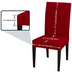 OYLDA 4 Housses De Siège De Chaise Amovibles Et Lavables à Haute élasticité (bleu Ciel) -banc et tabouret Soldes Boutique 68140312 2