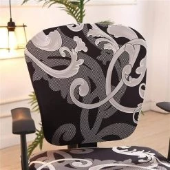 PERLE RARE Housses De Chaise D'ordinateur De Bureau, Housse De Siège Extensible Fendue Amovible Et Lavable Housse De Protection De Chaise Rotative, -banc et tabouret Soldes Boutique 68206344 3