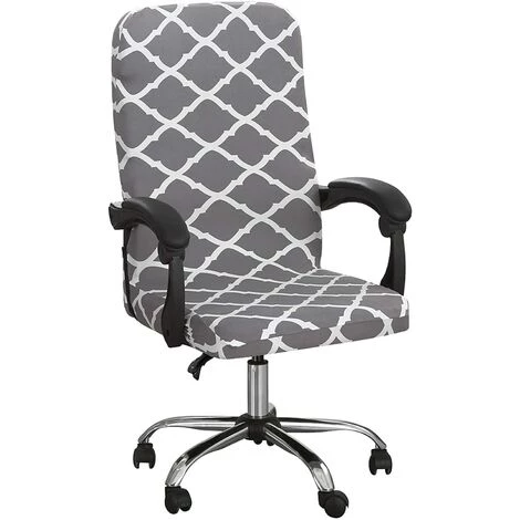 PERLE RARE Housse De Chaise De Bureau Avec Fermeture éclair Durable, Housse De Chaise De Bureau Extensible Lavable Imprimée, Housse De Chaise D'ordinateur à Dossier Haut, Housse De Siège De Chaise De Bureau (losange Gris, Moyen) 3 PERLE RARE Housse De Chaise De Bureau Avec Fermeture éclair Durable, Housse De Chaise De Bureau Extensible Lavable Imprimée, Housse De Chaise D'ordinateur à Dossier Haut, Housse De Siège De Chaise De Bureau (losange Gris, Moyen)