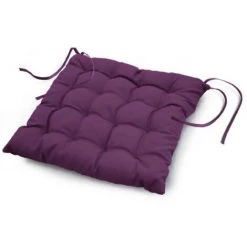 1001KDO POUR LA MAISON Coussin De Chaise Assise Matelassé 40 X 40 Cm Prune