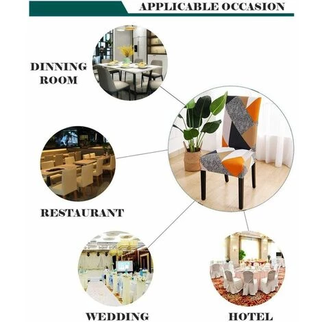 6 Pièces Rubik's Cube Automne Et Hiver Housse De Chaise épaisse Housse De Chaise élastique Anti-poussière HANBING 7 6 Pièces Rubik's Cube Automne Et Hiver Housse De Chaise épaisse Housse De Chaise élastique Anti-poussière HANBING – Image 5