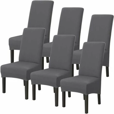YOOUYIDA 6PCS Housse De Chaise De Salle à Manger Universelle Extensible Microfiber Lavable Housses De Chaises Pour Mariage Hôtel 3 YOOUYIDA 6PCS Housse De Chaise De Salle à Manger Universelle Extensible Microfiber Lavable Housses De Chaises Pour Mariage Hôtel