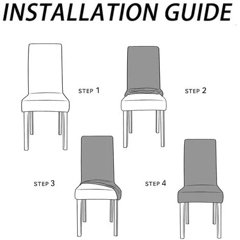 MEZHENG Housses De Chaise Pour Salle à Manger Lot De 4, Housses De Protection De Chaise Imprimées, Amovibles Et Lavables 5 MEZHENG Housses De Chaise Pour Salle à Manger Lot De 4, Housses De Protection De Chaise Imprimées, Amovibles Et Lavables – Image 3