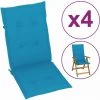 VidaXL Coussin De Chaise De Jardin 4 Pcs Bleu 120 X 50 X 3 Cm - Bleu -banc et tabouret Soldes Boutique 6916841 1