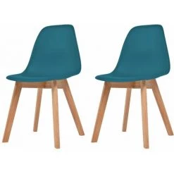 VidaXL Chaises De Salle à Manger 2 Pcs Turquoise Plastique - Turquoise