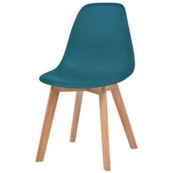 VidaXL Chaises De Salle à Manger 2 Pcs Turquoise Plastique - Turquoise 9 VidaXL Chaises De Salle à Manger 2 Pcs Turquoise Plastique - Turquoise -banc et tabouret Soldes Boutique 7220890 3