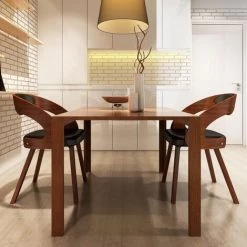 Chaises De Salle à Manger Marron Similicuir 2 Pcs VidaXL