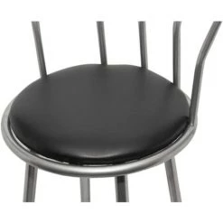 VidaXL Tabourets De Bar 2 Pcs Noir Similicuir - Noir 10 VidaXL Tabourets De Bar 2 Pcs Noir Similicuir - Noir -banc et tabouret Soldes Boutique 734951 4