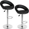 TECTAKE Lot De 2 Tabourets De Bar Design Noir Pivotants Et Réglables En Hauteur 63 Cm - 83 Cm - Noir -banc et tabouret Soldes Boutique 7514063 1