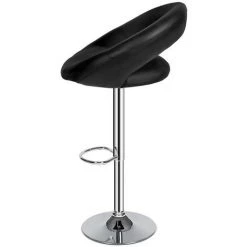 TECTAKE Lot De 2 Tabourets De Bar Design Noir Pivotants Et Réglables En Hauteur 63 Cm - 83 Cm - Noir -banc et tabouret Soldes Boutique 7514063 5