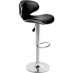 TECTAKE Lot De 2 Chaises De Bar Design Dossier Rembourré Pivotantes Et Réglables En Hauteur 84 Cm - 105 Cm Noir - Noir 9 TECTAKE Lot De 2 Chaises De Bar Design Dossier Rembourré Pivotantes Et Réglables En Hauteur 84 Cm - 105 Cm Noir - Noir -banc et tabouret Soldes Boutique 7514274 3