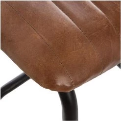 Atmosphera - Tabouret De Bar En Cuir Marron Et Métal Noir H 75 Cm - Marron 7 Atmosphera - Tabouret De Bar En Cuir Marron Et Métal Noir H 75 Cm - Marron -banc et tabouret Soldes Boutique 8864074 3
