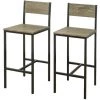 Lot De 2 Chaises Tabourets De Bar Cuisine Chaises De Bar, Avec Repose-Pieds FST53x2 SoBuy® -banc et tabouret Soldes Boutique 8972600 1
