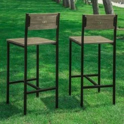 Lot De 2 Chaises Tabourets De Bar Cuisine Chaises De Bar, Avec Repose-Pieds FST53x2 SoBuy® -banc et tabouret Soldes Boutique 8972600 4