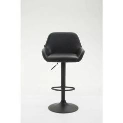 CLP Tabouret De Bar Braga Similicuir Noir Métal Noir Mat 8 CLP Tabouret De Bar Braga Similicuir Noir Métal Noir Mat -banc et tabouret Soldes Boutique 9165599 2