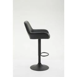 CLP Tabouret De Bar Braga Similicuir Noir Métal Noir Mat 9 CLP Tabouret De Bar Braga Similicuir Noir Métal Noir Mat -banc et tabouret Soldes Boutique 9165599 3