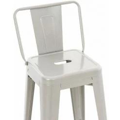 CLP Tabouret De Bar En Métal MASON Argent -banc et tabouret Soldes Boutique 9166511 5