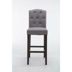 CLP Tabouret De Bar Louise Tissu Piètement Antique Gris Clair Antique 8 CLP Tabouret De Bar Louise Tissu Piètement Antique Gris Clair Antique -banc et tabouret Soldes Boutique 9167056 2