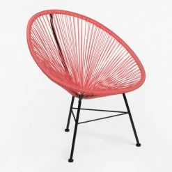 Chaise De Jardin New Acapulco SKLUM Polyéthylène - Acier - Corail