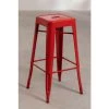 Lot De 4 Tabourets Hauts LIX SKLUM Acier - Rouge -banc et tabouret Soldes Boutique 9239153 1