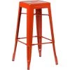 Lot 2 Tabourets Hauts LIX SKLUM Acier - Orange