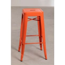 Lot 2 Tabourets Hauts LIX SKLUM Acier - Orange -banc et tabouret Soldes Boutique 9239176 4