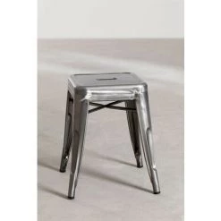 Tabouret Bas En Acier Brossé LIX SKLUM Acier Acier - Acier -banc et tabouret Soldes Boutique 9239371 4