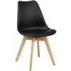 Lot De 2 Chaises Nordic SKLUM Polypropylène - Bois - Noir