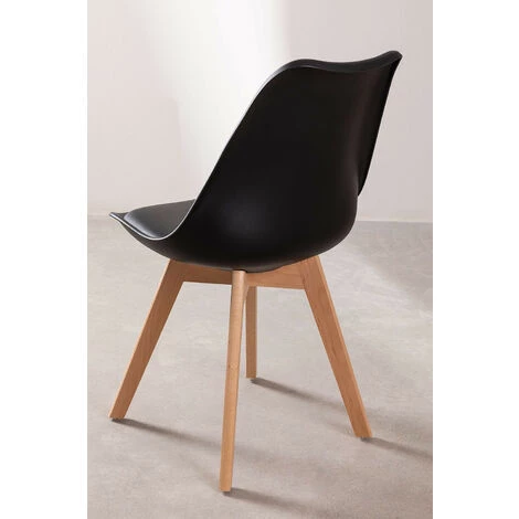 Lot De 2 Chaises Nordic SKLUM Polypropylène - Bois - Noir 7 Lot De 2 Chaises Nordic SKLUM Polypropylène - Bois - Noir – Image 5