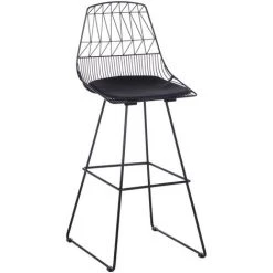 Tabouret Haut En Acier (76 Cm) Joahn SKLUM Acier - Noir