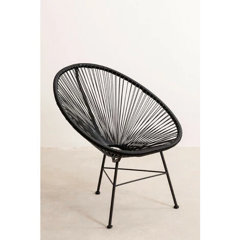 Lot 2 Chaises New Acapulco SKLUM Polyéthylène - Acier - Noir 5 Lot 2 Chaises New Acapulco SKLUM Polyéthylène - Acier - Noir – Image 3