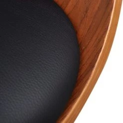 VidaXL Chaise De Salle à Manger Bois Courbé Et Similicuir - Noir -banc et tabouret Soldes Boutique 930094 3