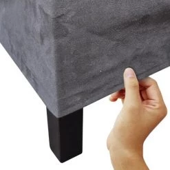 VidaXL Chaises De Salle à Manger 4 Pcs Tissu Gris Foncé - Gris -banc et tabouret Soldes Boutique 930166 2