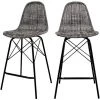 RENDEZ VOUS DéCO Chaise De Bar Mi-hauteur Tiptur En Résine Tressée Grise 63 Cm (lot De 2) -banc et tabouret Soldes Boutique 9678061 1