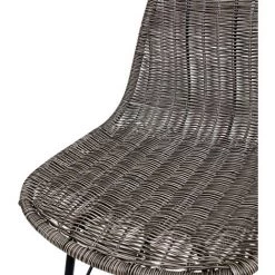 RENDEZ VOUS DéCO Chaise De Bar Mi-hauteur Tiptur En Résine Tressée Grise 63 Cm (lot De 2) -banc et tabouret Soldes Boutique 9678061 4