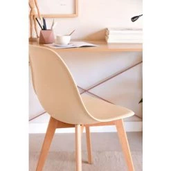 Chaise Scand Nordic SKLUM Polypropylène - Bois De Hêtre - Brun Blé 9 Chaise Scand Nordic SKLUM Polypropylène - Bois De Hêtre - Brun Blé -banc et tabouret Soldes Boutique 9821342 3